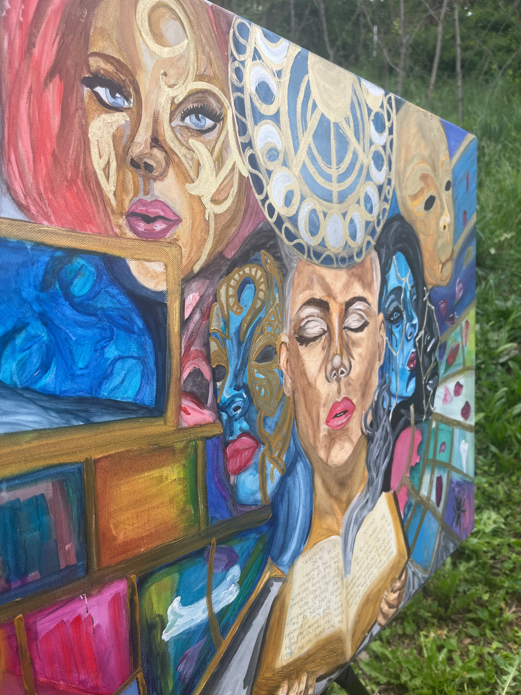 The Alchemist of Memory Original Mixed-Media Painting