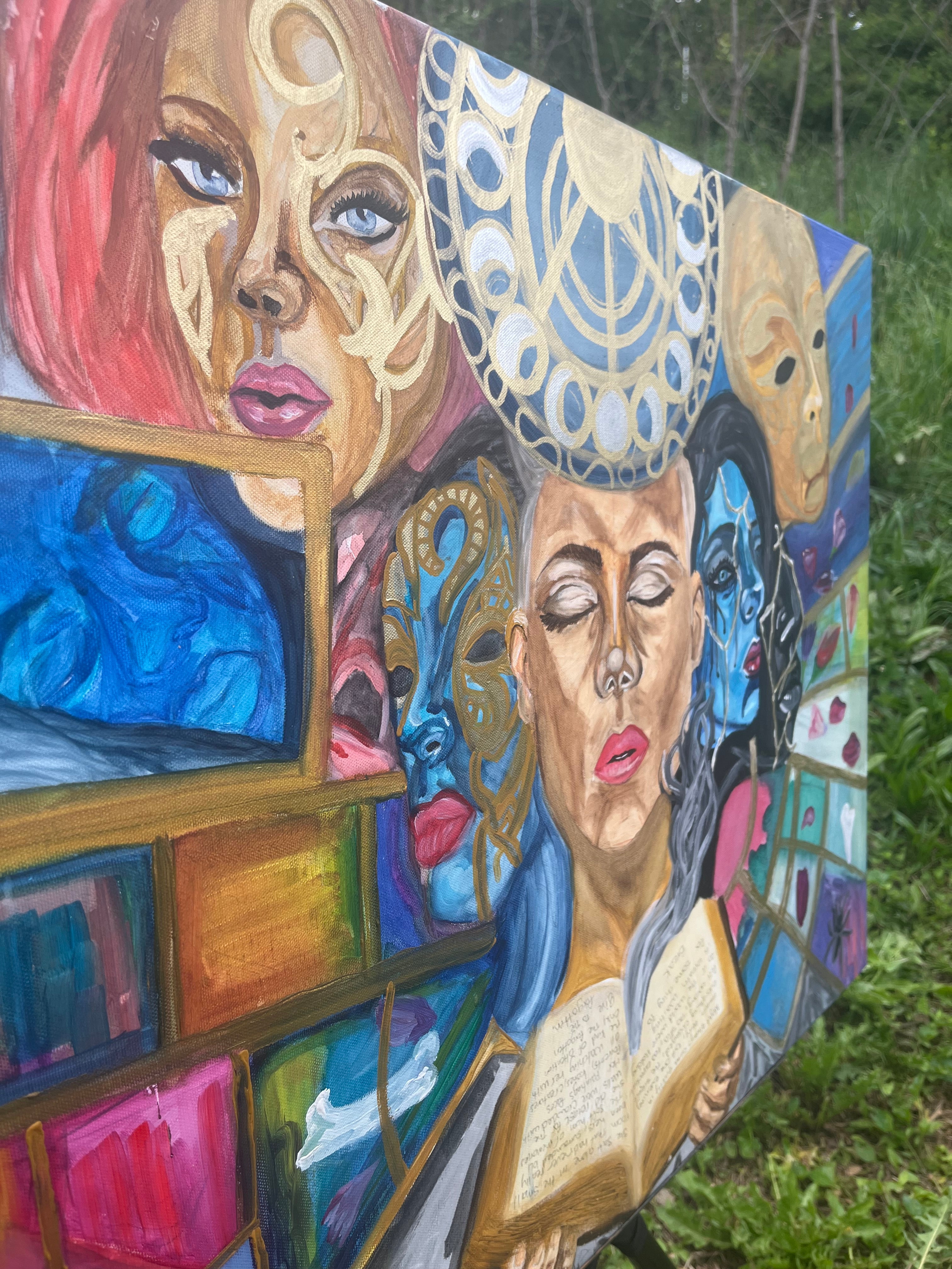 The Alchemist of Memory Original Mixed-Media Painting