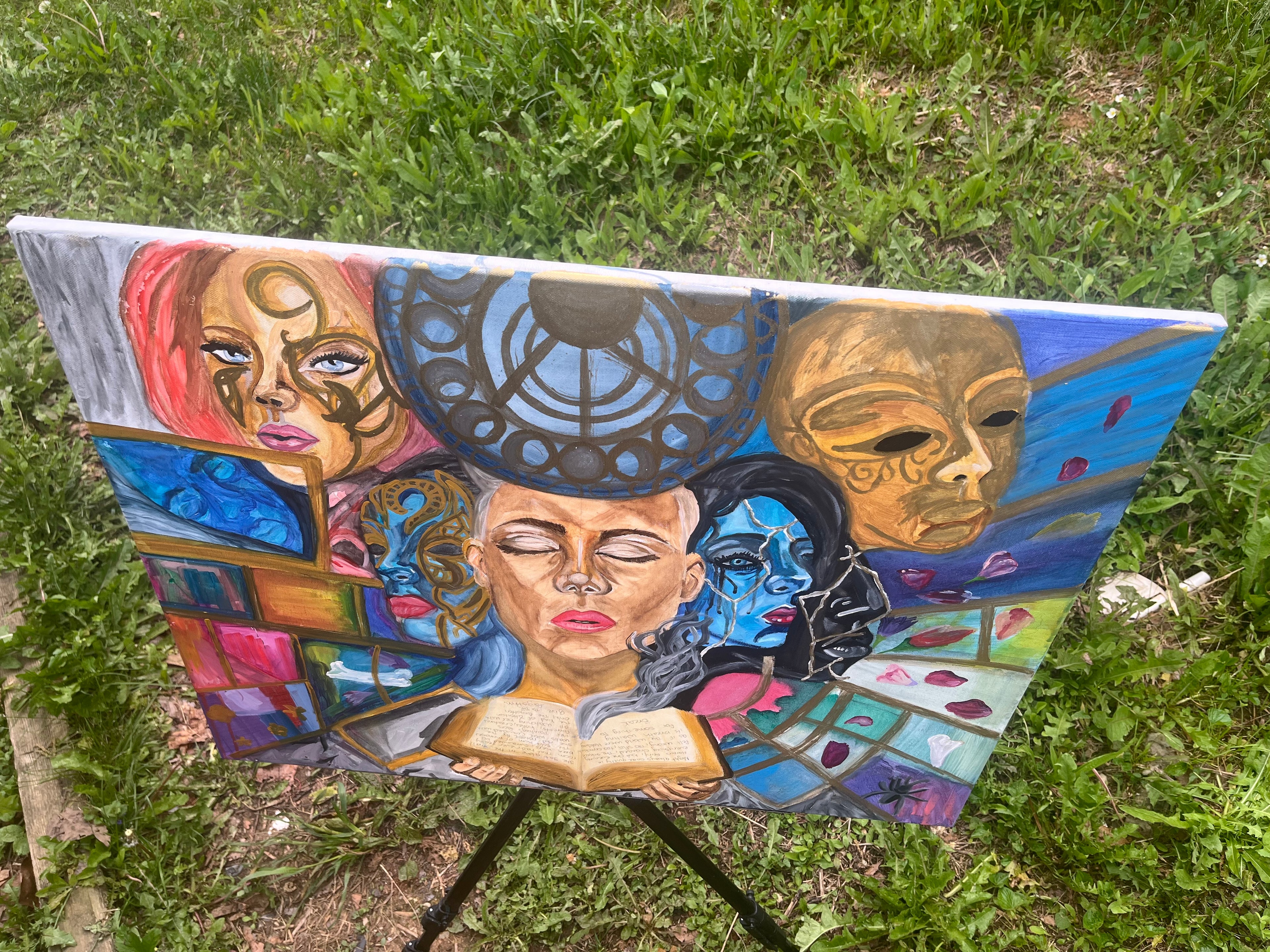 The Alchemist of Memory Original Mixed-Media Painting