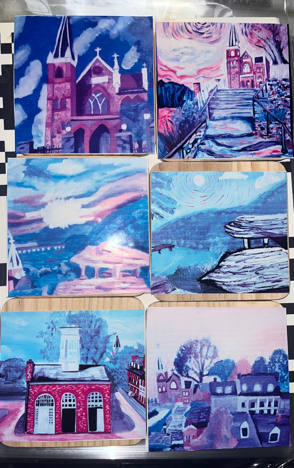 The Miniature Gallery: Handcrafted Art Coaster Collection
