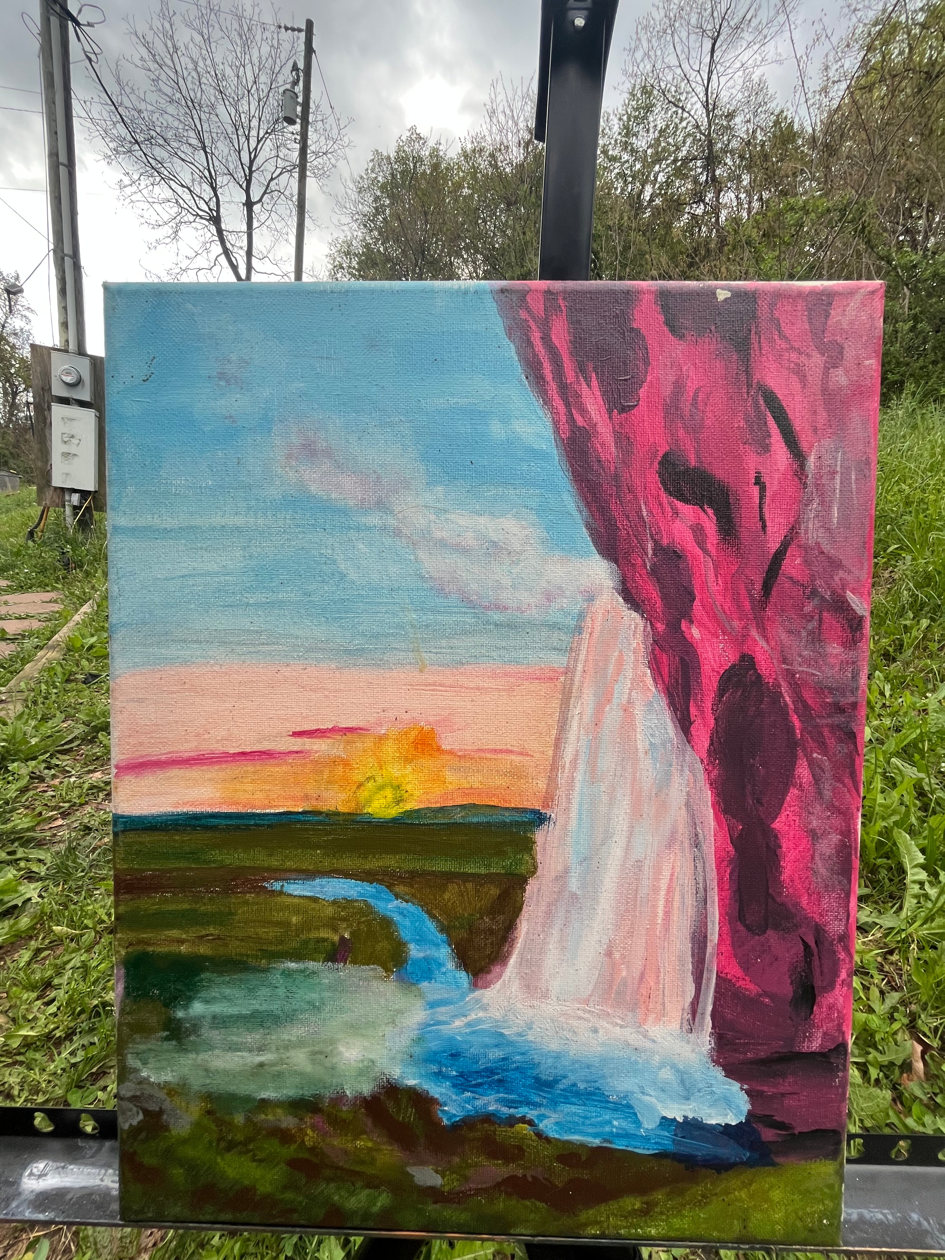Rose Rock Falls: A Sunset Serenade