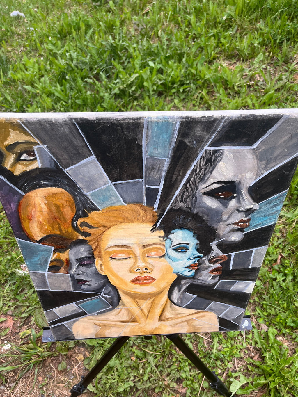 The Splitting: Original Mixed-Media Painting