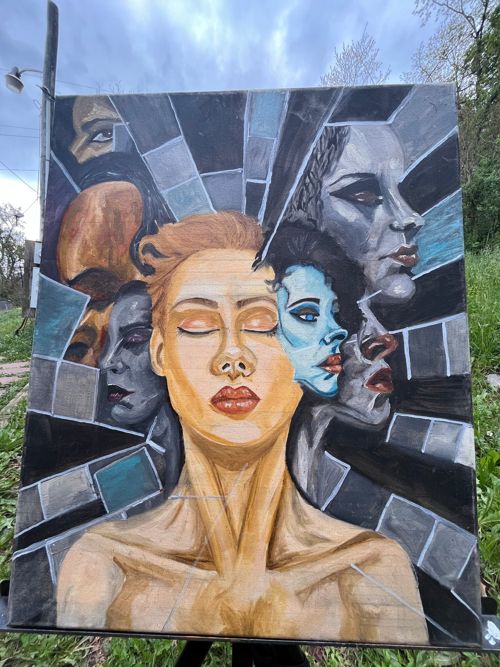 The Splitting: Original Mixed-Media Painting