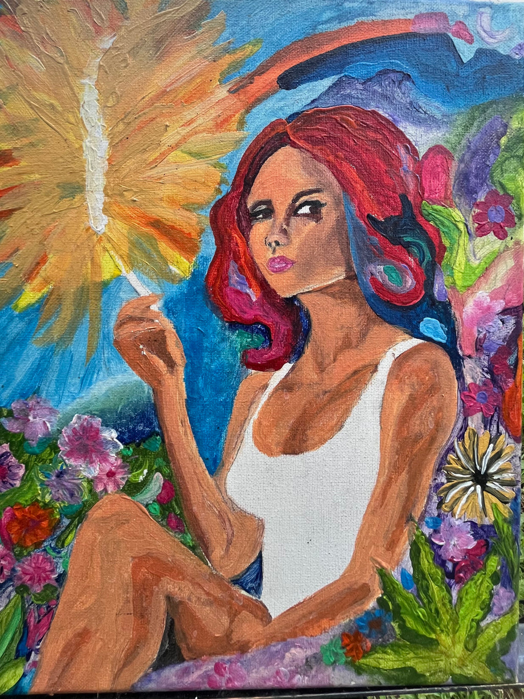Golden Hour Muse: A Psychedelic Dream
