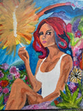 Golden Hour Muse: A Psychedelic Dream