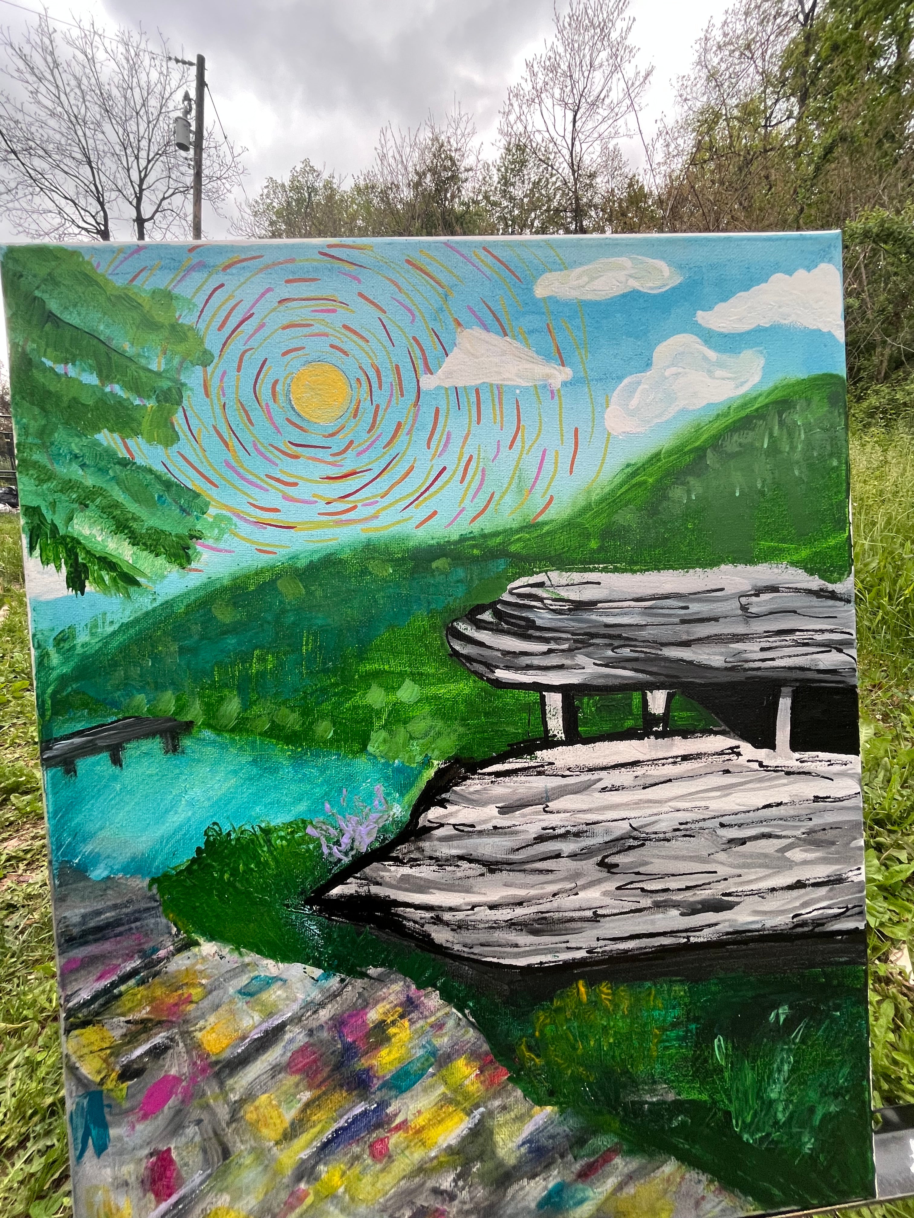 Jefferson Rock – Original Mixed Media Acrylic