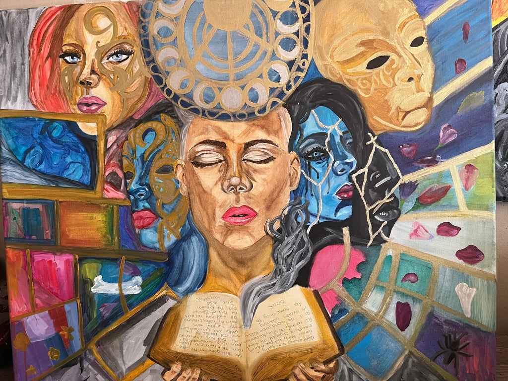 The Alchemist of Memory Original Mixed-Media Painting