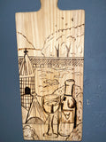 Handcrafted Wood-Burned Charcuterie Board – Custom Artisan Decor