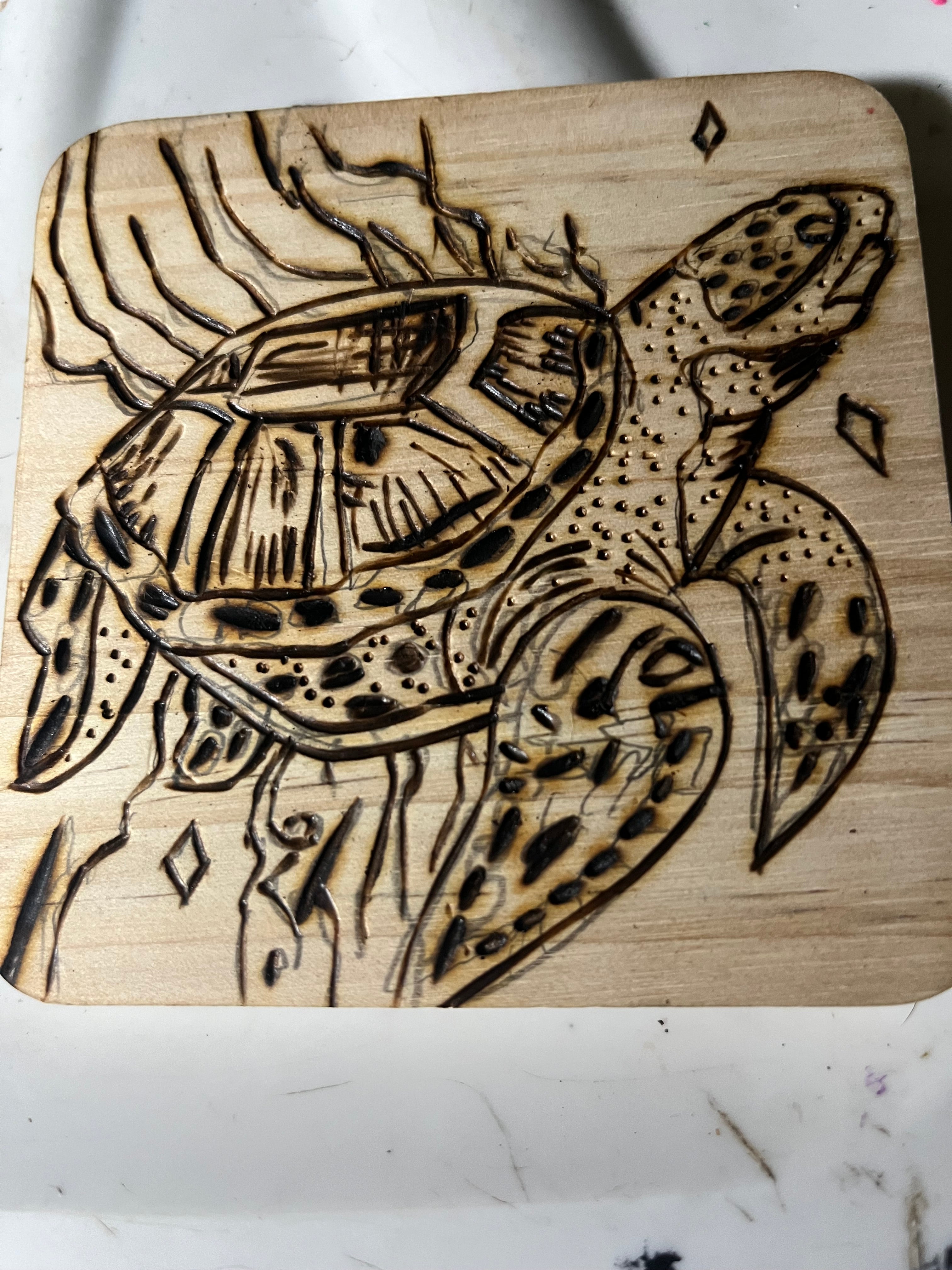 Hand-Burned Wooden Coasters | Original Pyrography Art