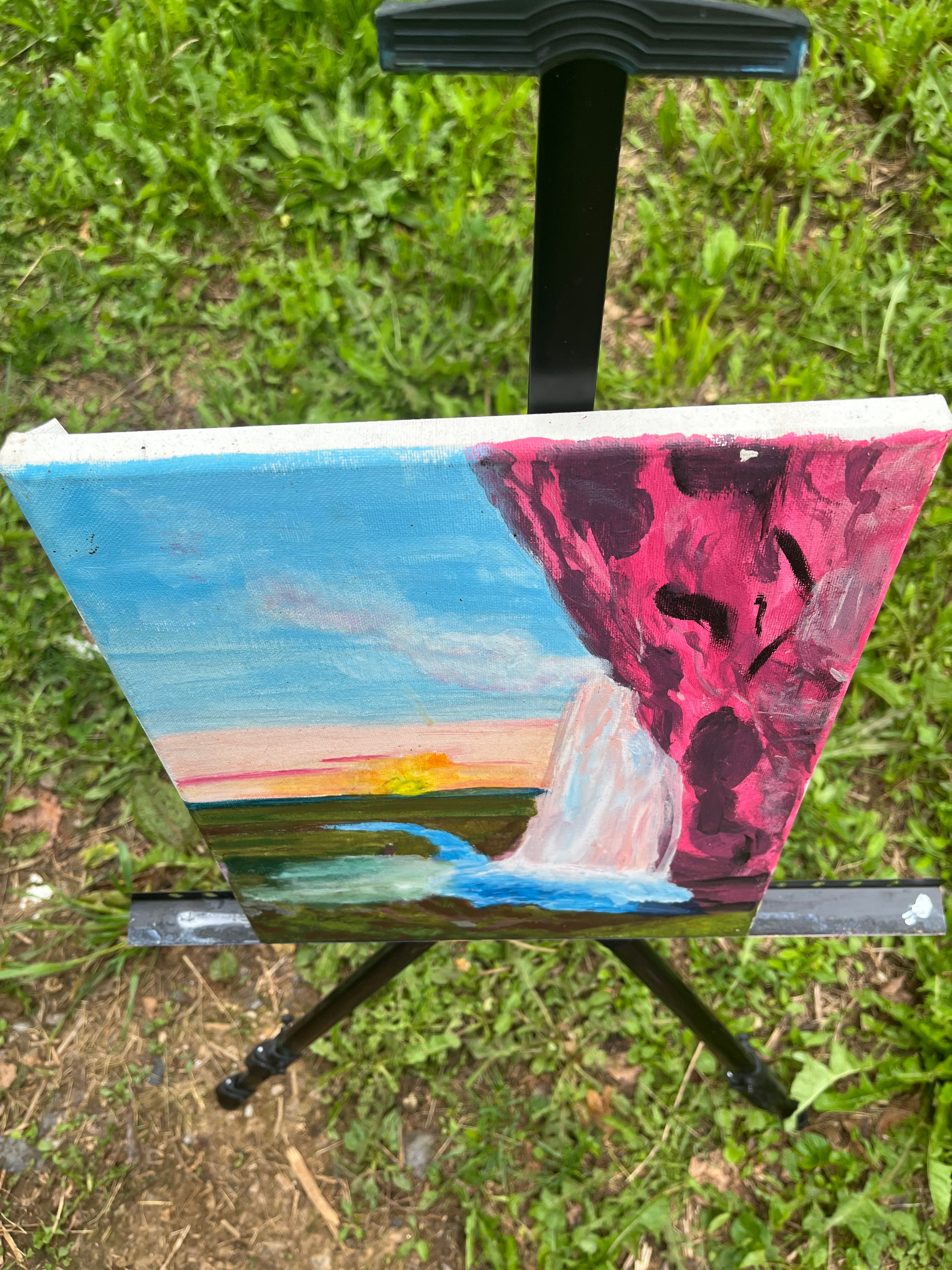 Rose Rock Falls: A Sunset Serenade