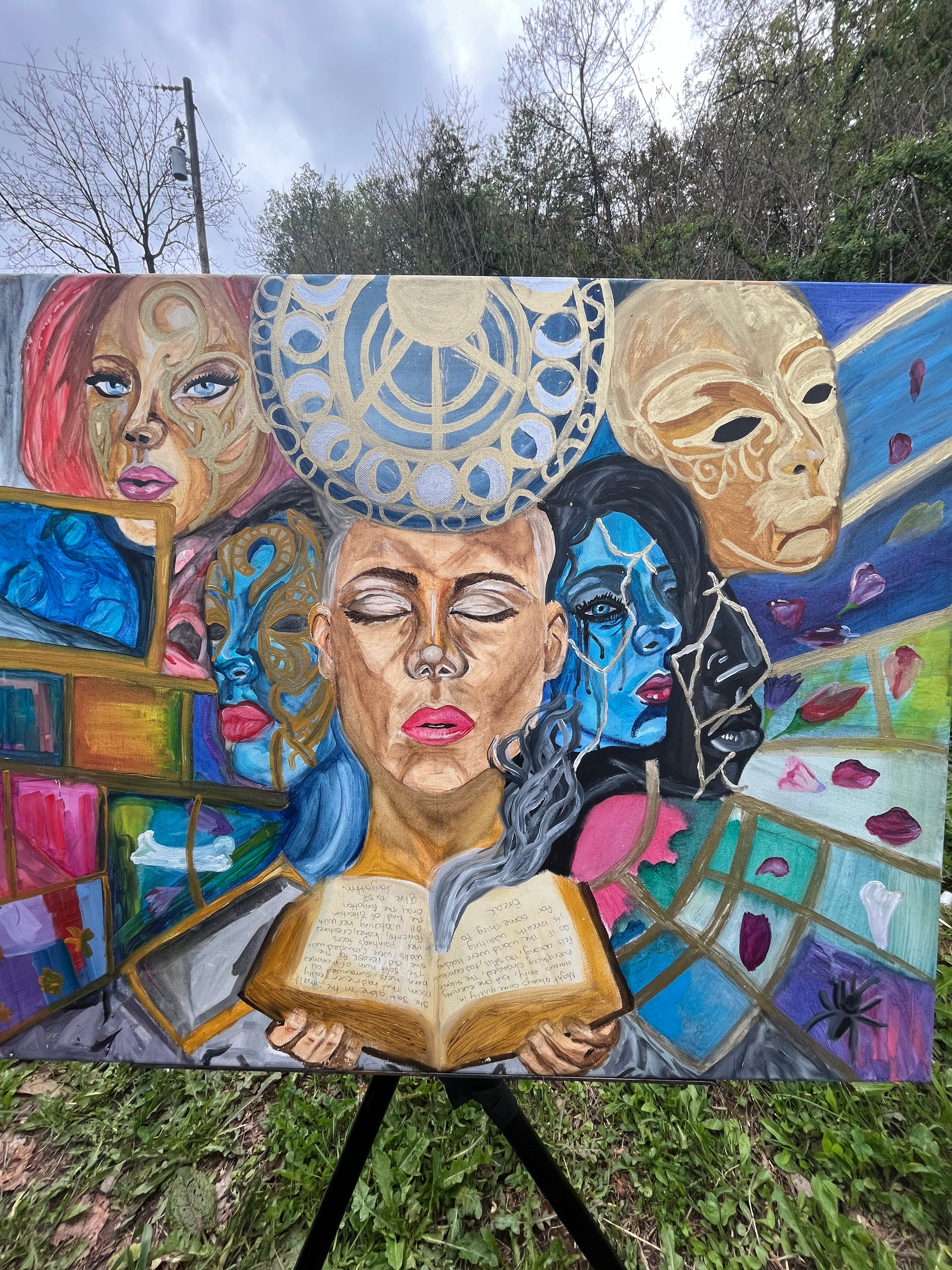 The Alchemist of Memory Original Mixed-Media Painting