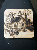 Hand-Burned Wooden Coasters | Original Pyrography Art
