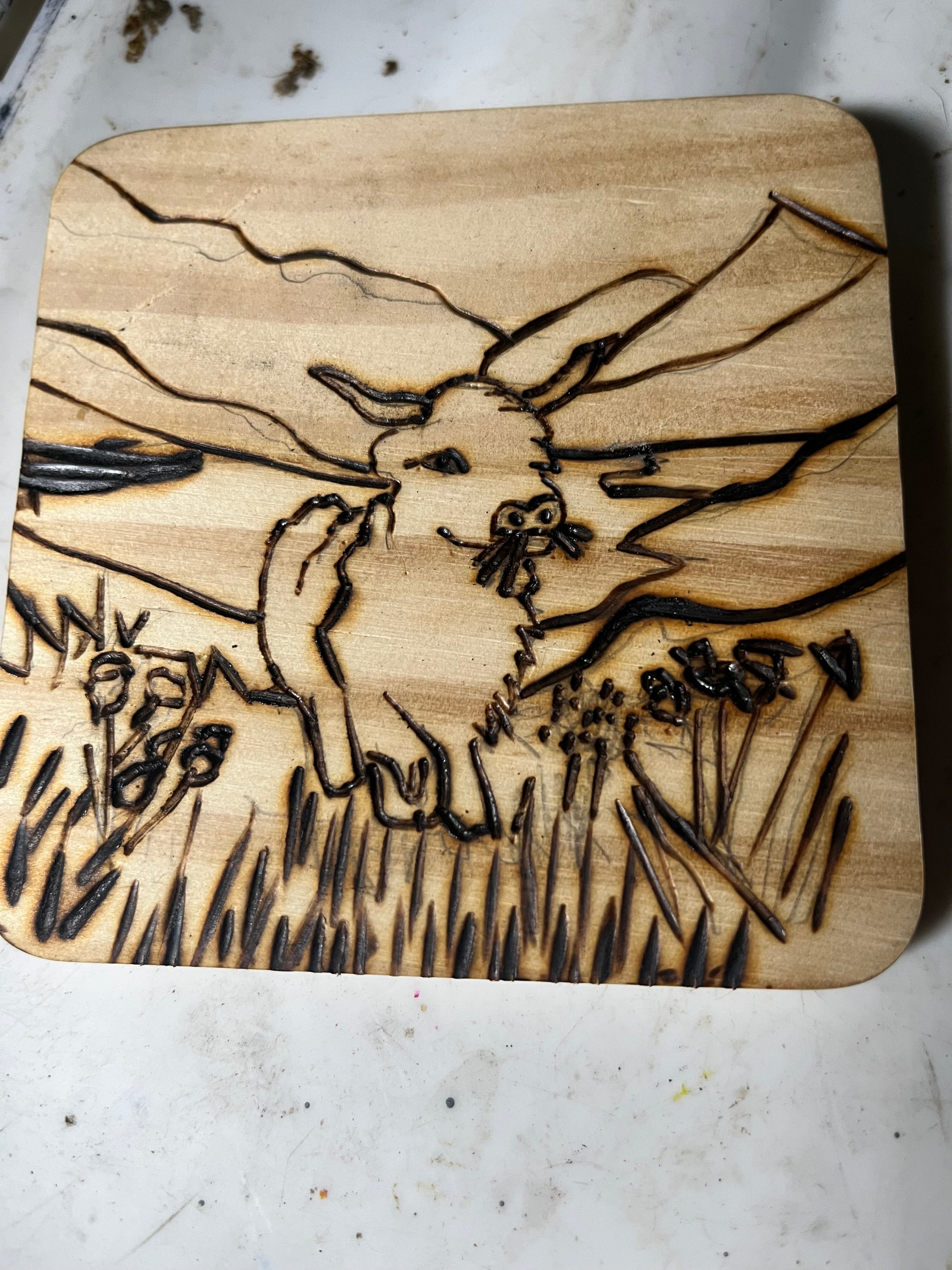 Hand-Burned Wooden Coasters | Original Pyrography Art