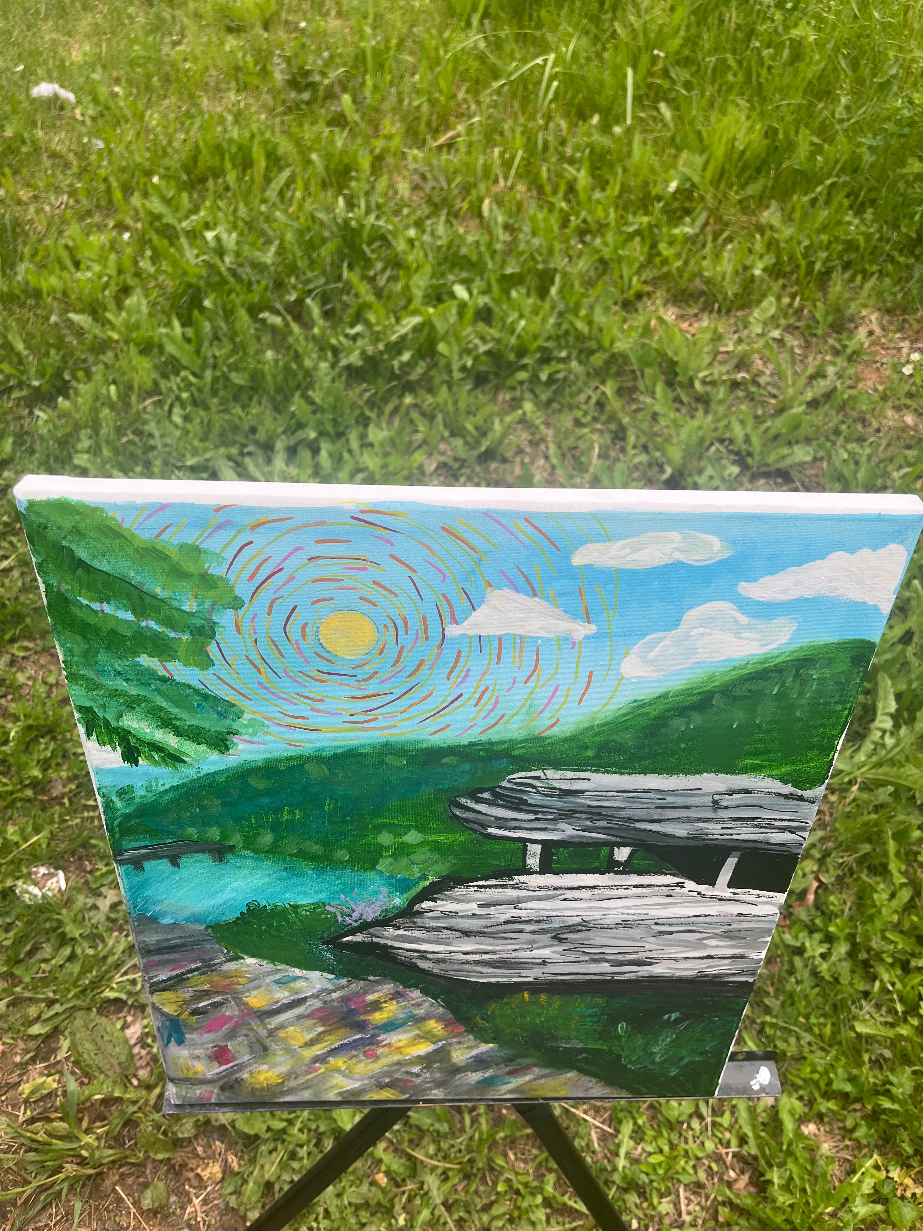 Jefferson Rock – Original Mixed Media Acrylic