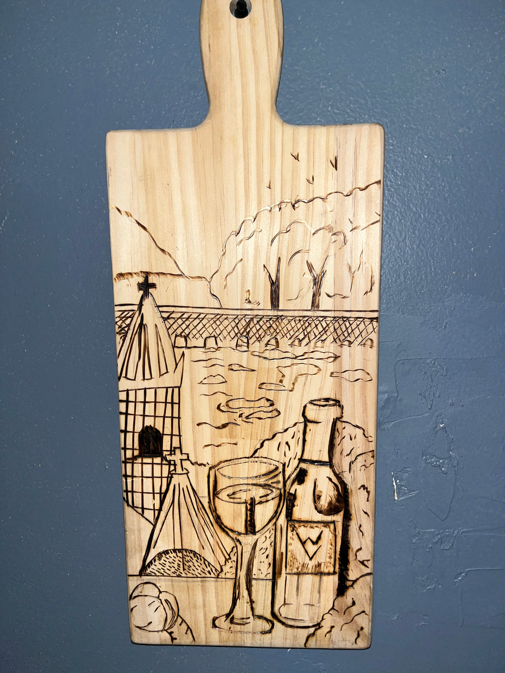 Handcrafted Wood-Burned Charcuterie Board – Custom Artisan Decor
