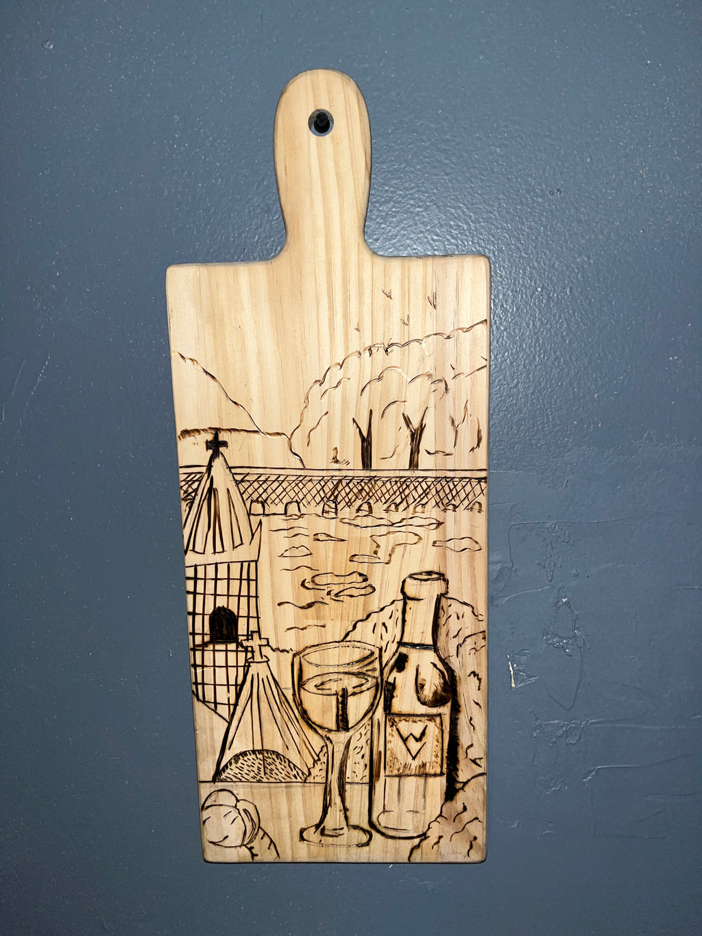 Handcrafted Wood-Burned Charcuterie Board – Custom Artisan Decor