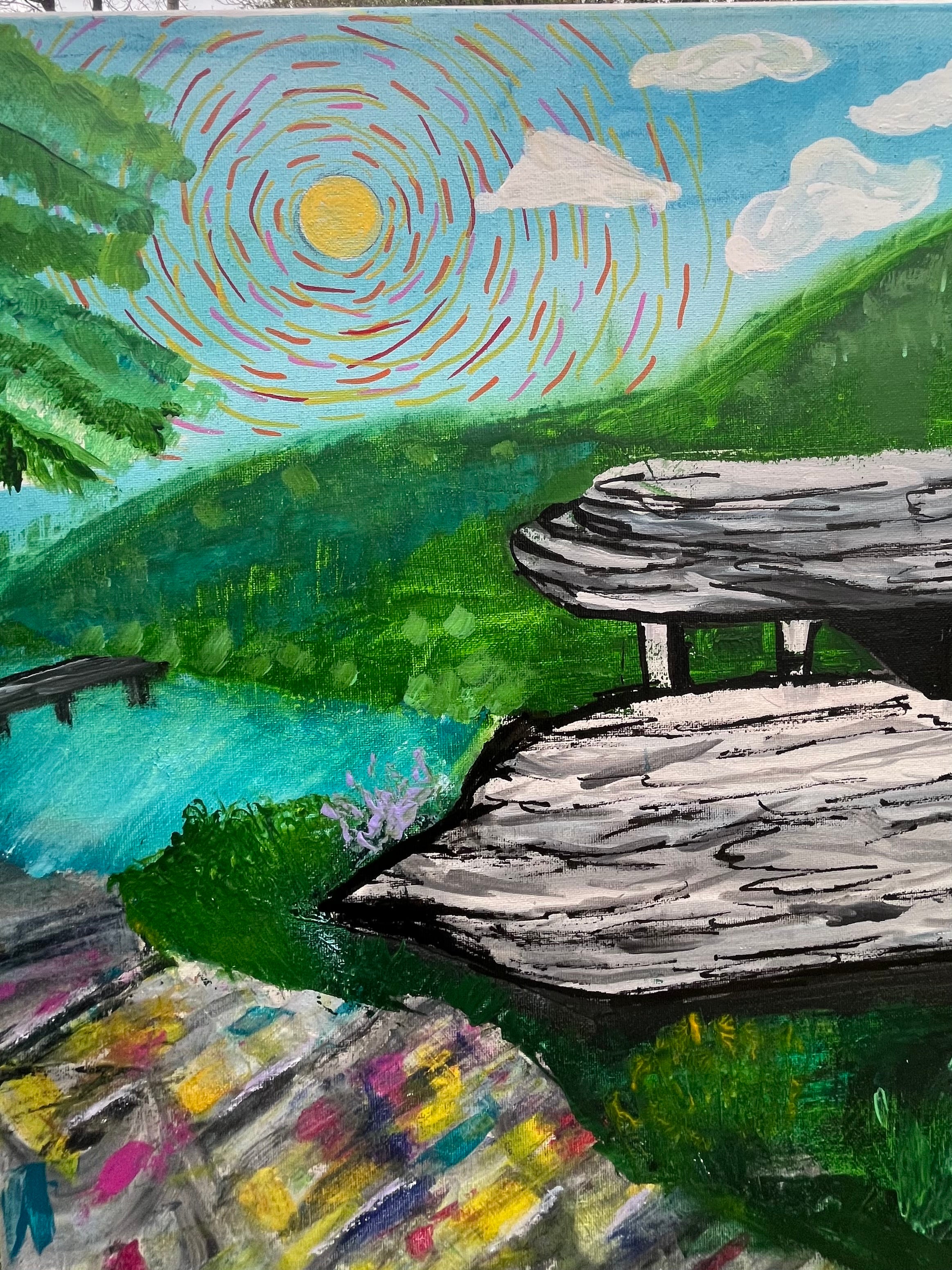 Jefferson Rock – Original Mixed Media Acrylic